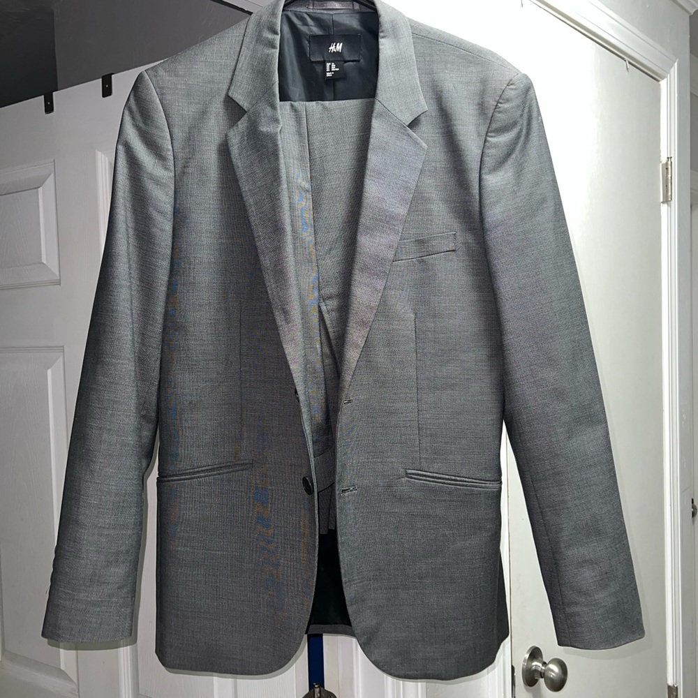 H&M Gray Sport Coat with Notch Lapel